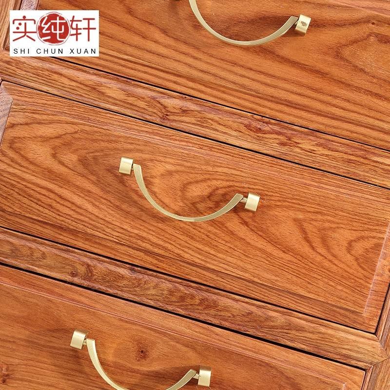 红木家具刺猬紫檀实木新中式五斗柜卧室收纳柜置物架花梨木储物柜