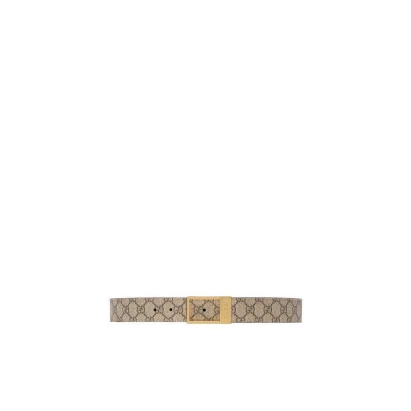 古驰(GUCCI)帆布长方形搭扣GG字母组合男士腰带35cm饰扣休闲百搭配饰腰封