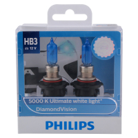 飞利浦(PHILIPS)蓝钻之光汽车灯泡大灯卤素灯远光灯近光灯2支装 HB3 5000K