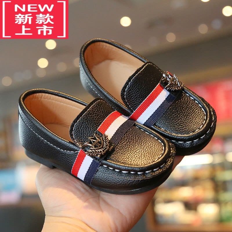 可莉允春季儿童童鞋男童豆豆鞋女童1一6岁春秋鞋子男小童软底女宝宝皮鞋运动休闲鞋图片