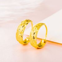 仿越南沙金耳环女时尚长款耳线仿真黄金耳坠女百搭久不掉色首饰品送女朋友老婆情人节七夕生日礼物