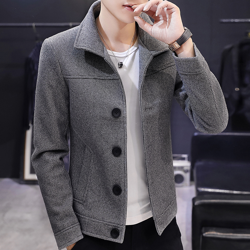 yuansu男士外套秋冬季韩版潮流2020年新款上衣休闲夹克加绒加厚男装