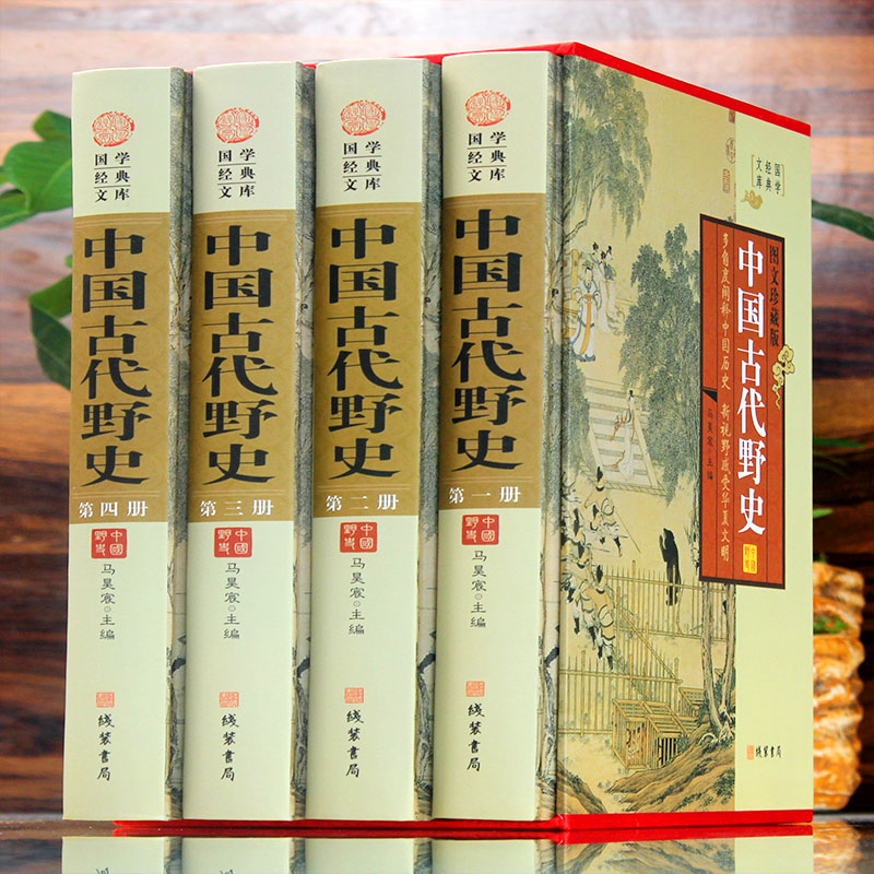[正版]插盒精装中国古代野史全套4册 野史类书籍 中国古代野史书籍 到清代野史 中华野史 古代史秘史中国野史书籍高清大图
