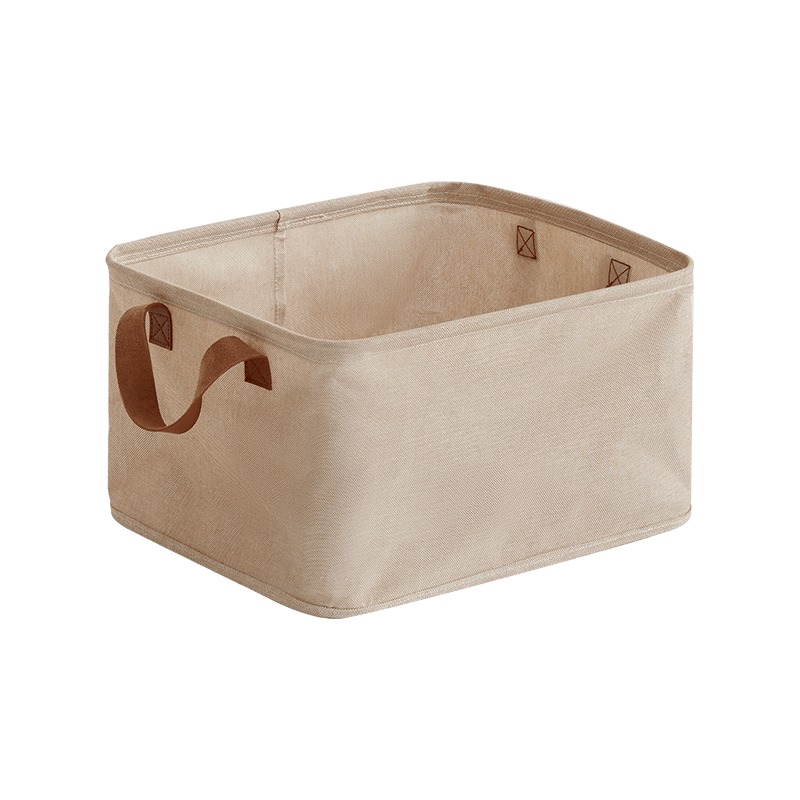家柏饰(CORATED)苏宁心选布艺仿麻收纳篮衣物收纳箱整理箱 中号