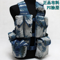 丛林狐 海洋迷彩06战斗携行背具迷彩战术背心作业马甲训练携行装具袋(士兵11件套)