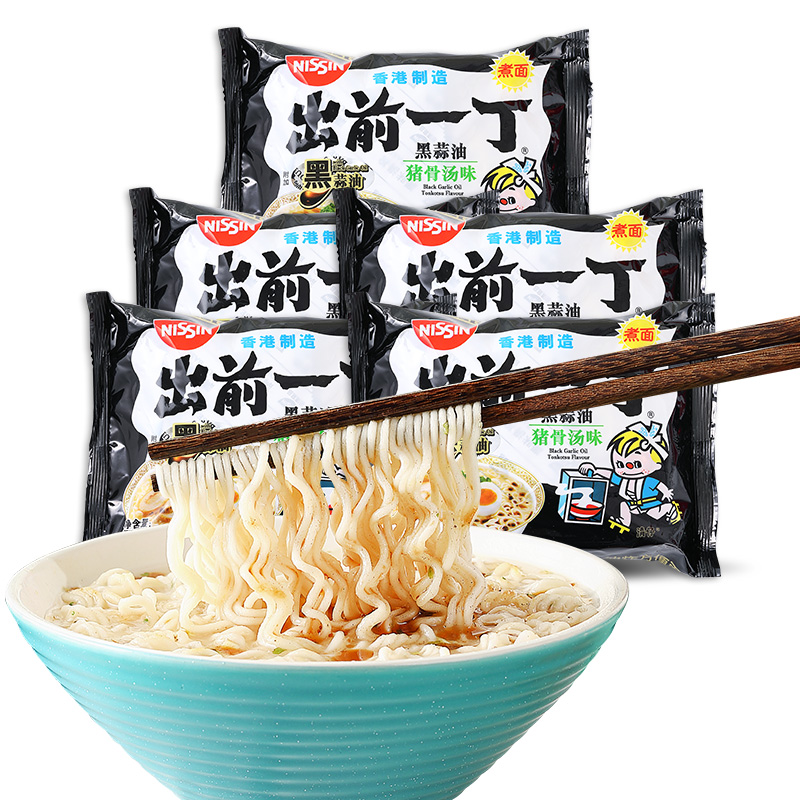 日清出前一丁黑蒜油猪骨汤味方便面100g