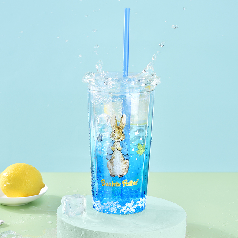 比得兔(Peter Rabbit)极光波纹玻璃吸管杯