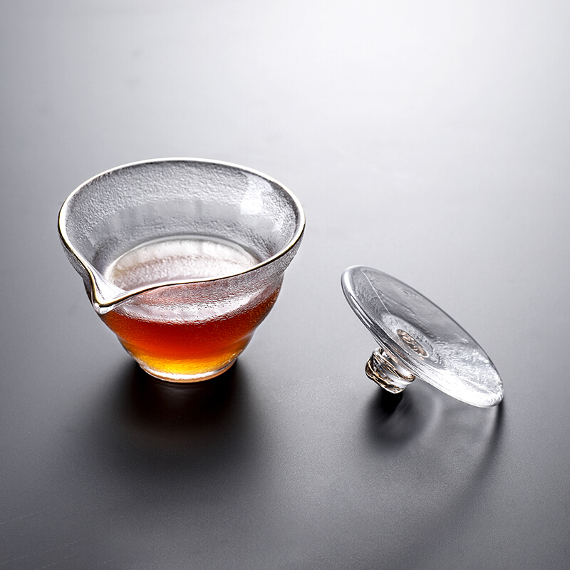 言艺(yanyi) 玻璃盖碗茶杯 手抓泡茶壶大号 加厚耐高温茶碗三才碗功夫茶具泡茶器