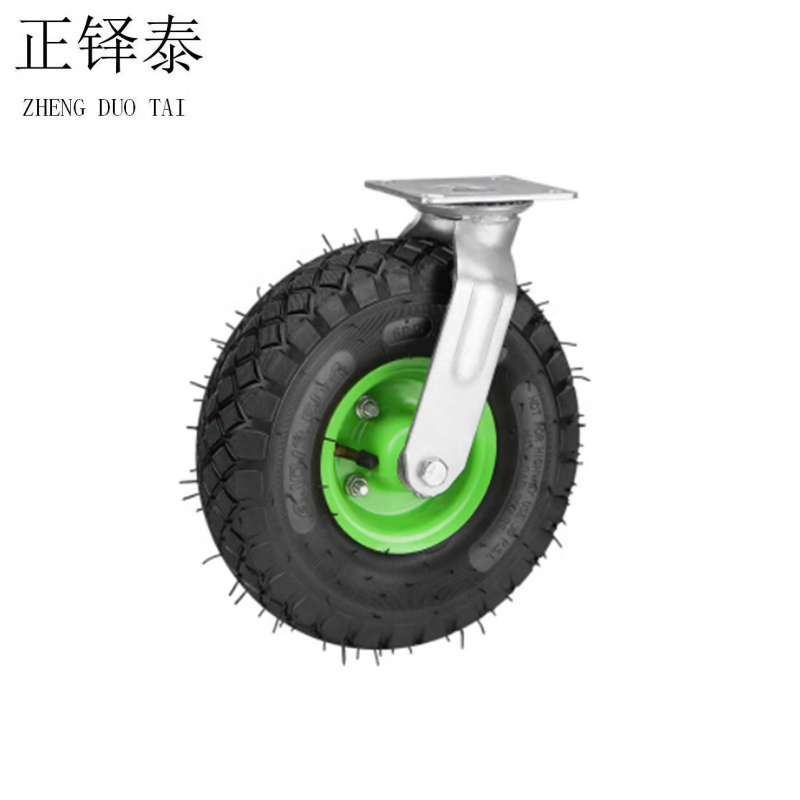 正铎泰 加厚橡胶静音充气万向轮250-4型 8寸/个高清大图