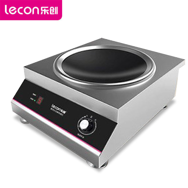乐创(lecon)电磁炉LC-SY5000凹面旋钮式商用电磁炉5000W大功率饭店厨房爆炒烧水家用多功能炒菜火锅电磁灶