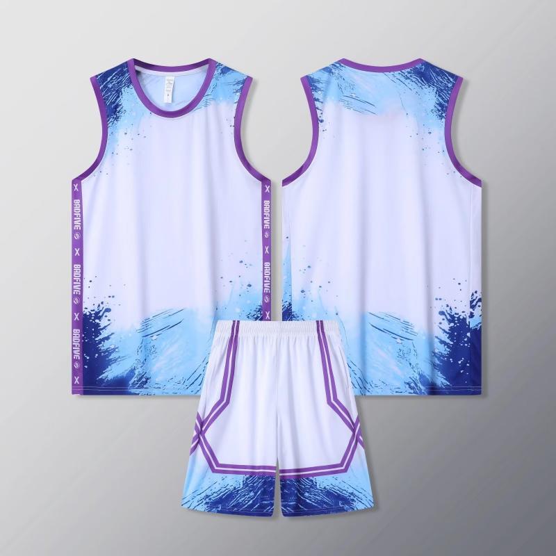 鑫捷登 可定制透气速干篮球服套装AGRY-WDL048 套高清大图