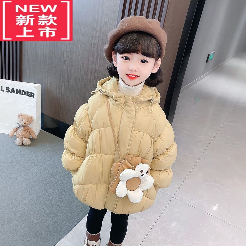 可莉允女童棉服外套冬装2022新款宝宝加绒加厚棉袄儿童冬季夹棉保暖棉衣图片