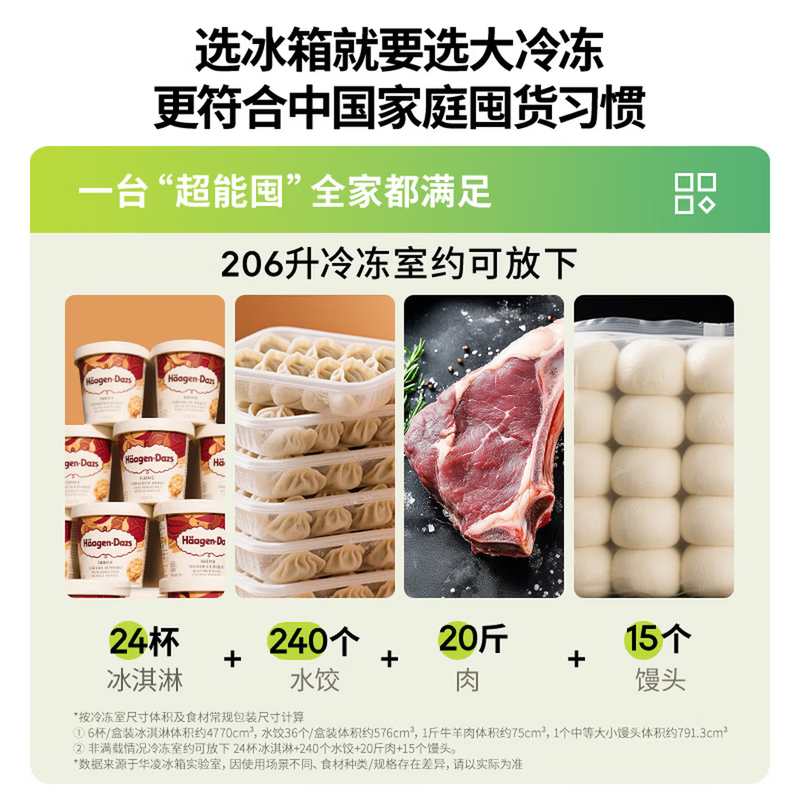 [自营]华凌美的冰箱[新国标]589双开门新一级能效风冷无霜节能大容量家用HR-589WKPB高清大图