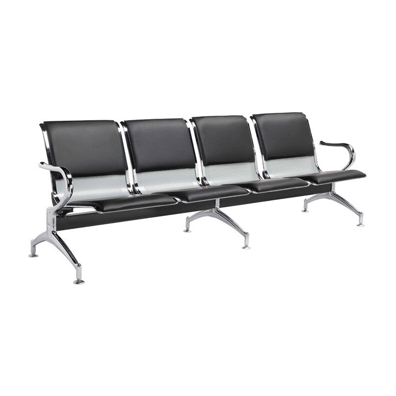 慧采云办公家具连排椅机场椅车站等候椅等候室连排椅长椅带皮垫4人位