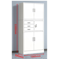 竞典文件柜资料柜财务档案凭证柜铁皮更衣柜储物柜 偏三斗