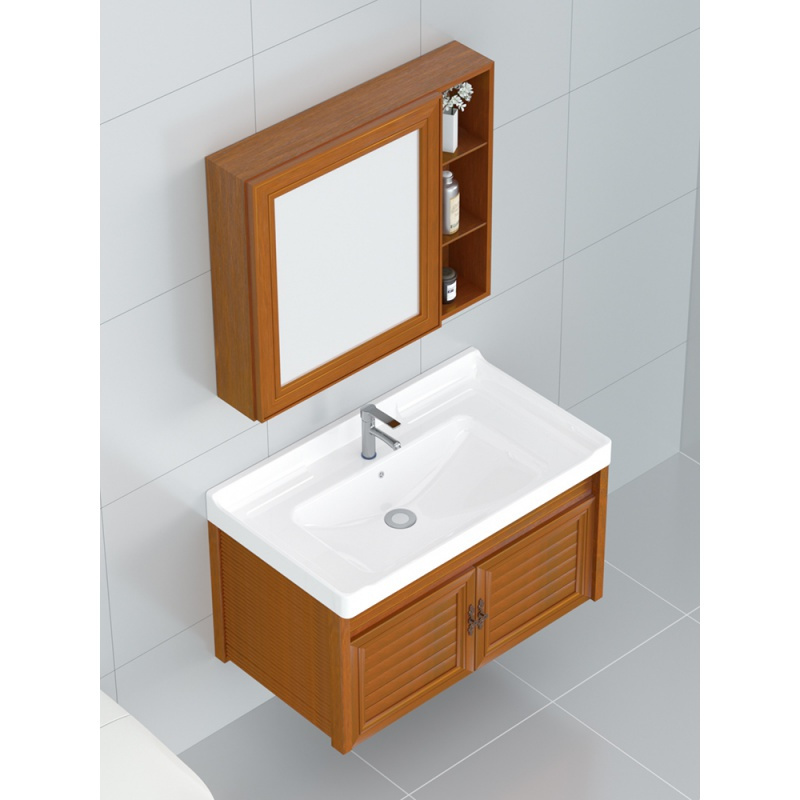 太空铝浴室柜组合洗脸盆简约现代洗漱台卫生间洗手盆卫浴套装面盆