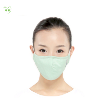[苏宁超市]绿盾 抗菌防尘防霾 棉布口罩 舒适保温型果绿M 纸盒装