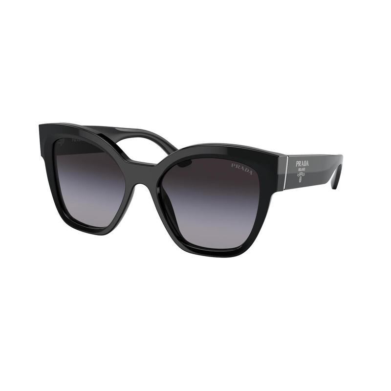 普拉达PRADA 17ZS女士时尚太阳镜防强光玳瑁色方形大框墨镜 1AB09S_Black_/_grey_gradient_L