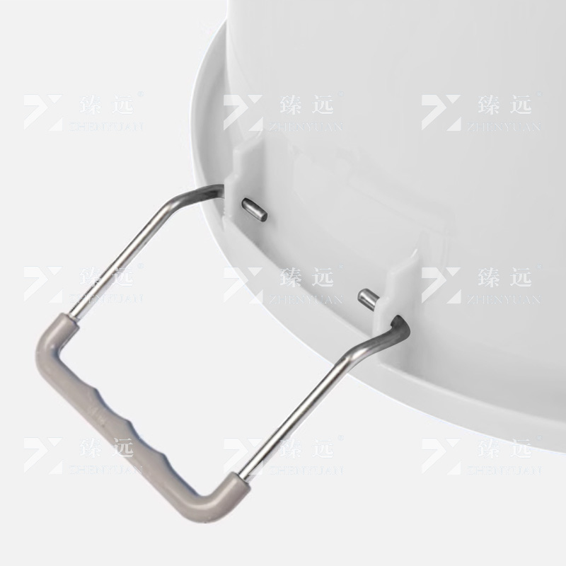 臻远 ZY-YXT-07圆形大号垃圾桶餐厨商用桶带盖垃圾环卫桶 加厚160L白色高清大图
