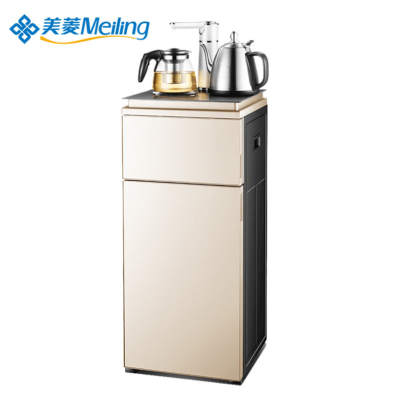 美菱(MELING) 茶吧机 MY-C32钛金 家用智能茶吧机 双层立式柜式冷热型 全自动上水下置式饮水机