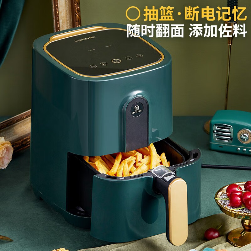 利仁(Liven)空气炸锅 家用智能无油电炸锅蒸汽炸锅 2.8升多功能空气炸烤箱一体机薯条机 G-6高清大图