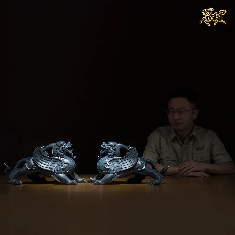 美帮汇全铜摆件《貔貅(对》家居饰品 铜工艺品 装饰品 摆件高清大图