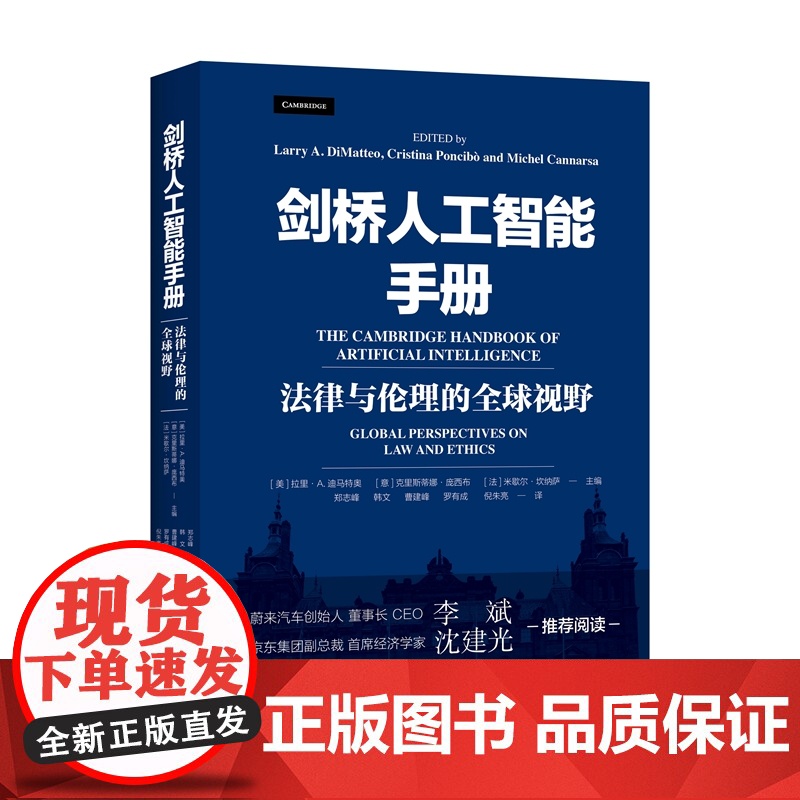 2024新书 剑桥人工智能手册 法律与伦理的全球视野 当代中国出版社 侵权责任 数据保护 知识产权保护 算法歧视技术性失高清大图