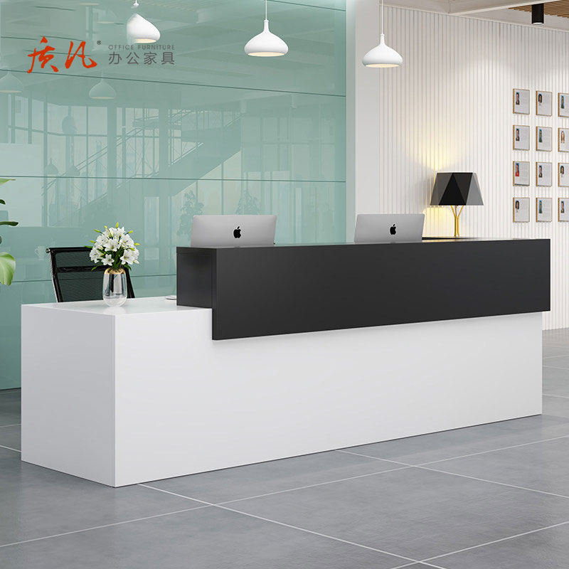 苏宁 质凡 办公家具公司前台服务迎宾接待台 2400x600x1000mm高清大图