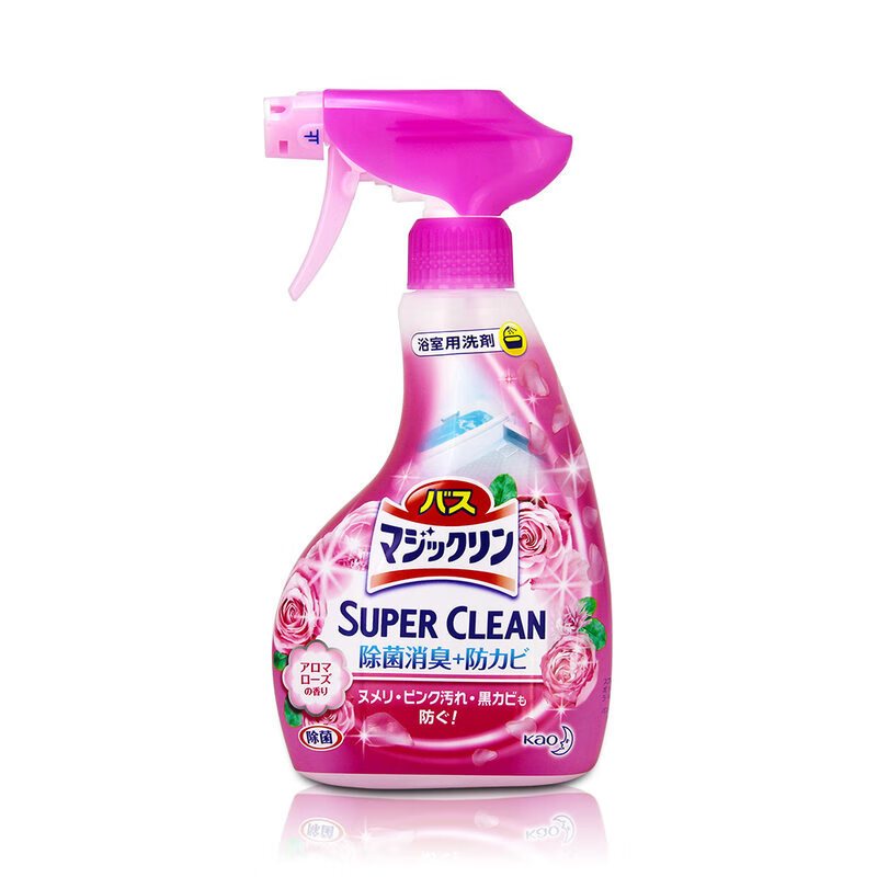 花王(KAO) 浴室浴缸清洁剂 粉色玫瑰香 380ml*2瓶 组合