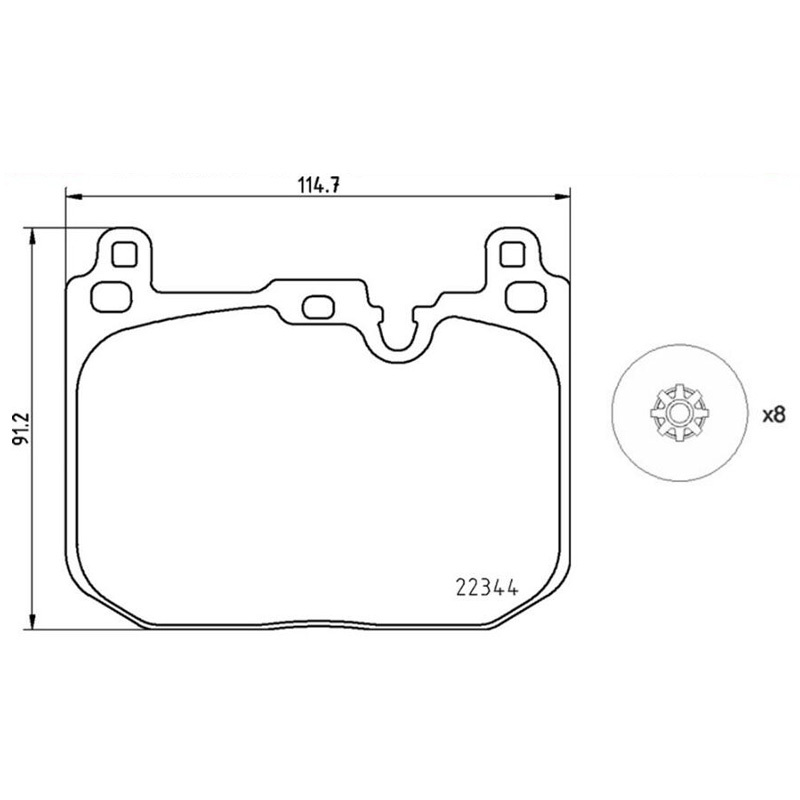 布雷博(brembo)前刹车片.陶瓷P06097N适用于宝马mini 3代 JCW 2.0T(F54)