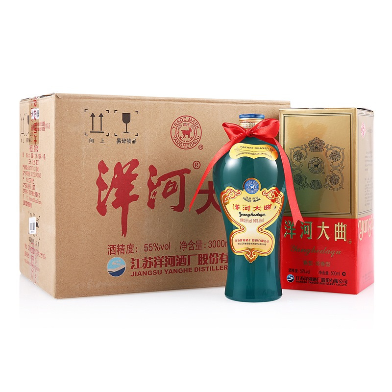 洋河(YangHe)洋河大曲 55度500ml*6整箱装浓香型白酒(新老包装随机发货)