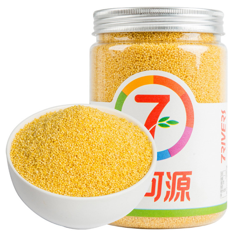 七河源有机小米1kg 无添加 东北 黄小米 月子米 五谷 杂粮 粗粮 粥米 桶装 大米伴侣