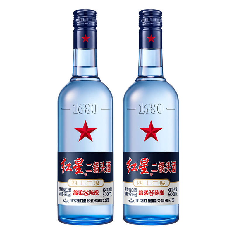 紅星 二鍋頭酒 12年 500ml 43% 紅星 二鍋頭酒 12年 500ml 43%