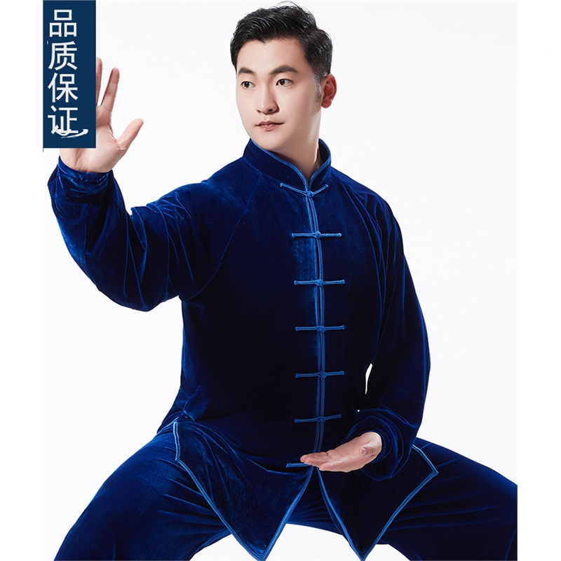 闪电客金丝绒太极服男秋冬季加厚太极拳服装女武术表演比赛练功服印象