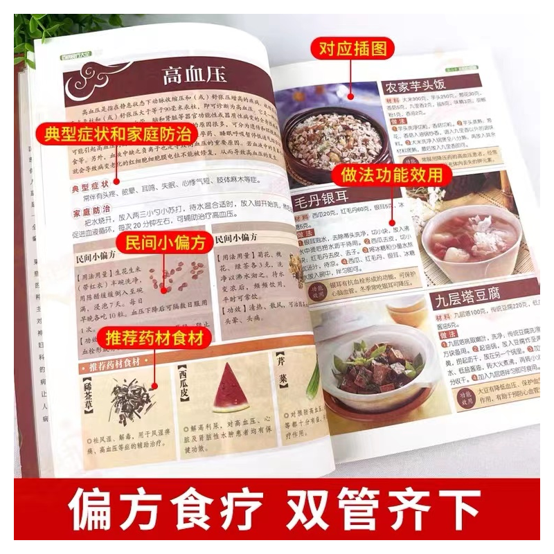 [正版]全2册 餐桌上的中药+百病食疗大全书 家庭保健书籍 饮食营养与健康中草药材抓配家常菜谱药膳食疗学 家常菜谱教程养