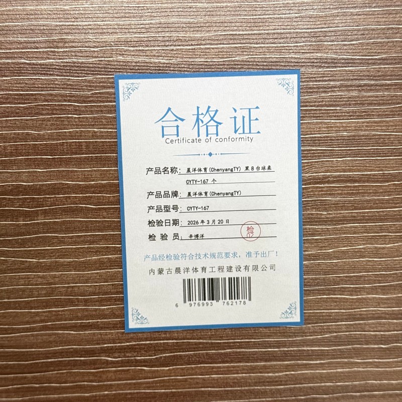 晨洋体育(ChenyangTY) 黑8台球桌 CYTY-182 台高清大图