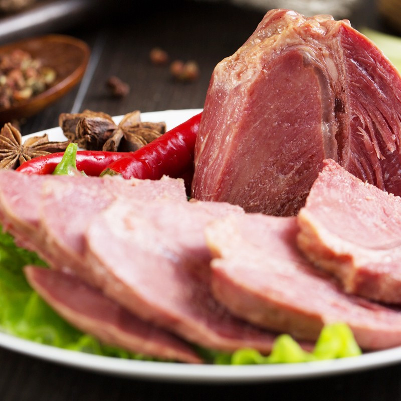 月盛斋红烧牛腱200g5包礼盒私房菜下酒下饭菜休闲零食小吃健身酱卤肉