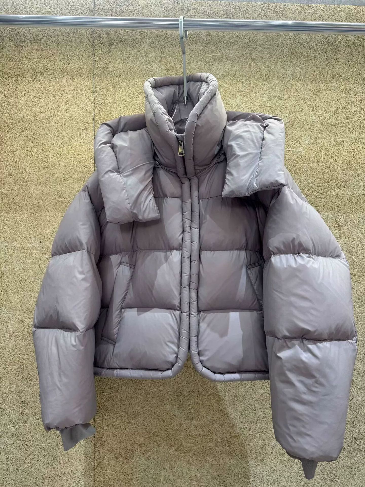 2025年冬季纯色宽松外套新款时尚韩版面包棉服加厚保暖棉衣 暗紫色 XL（推荐145-168斤）