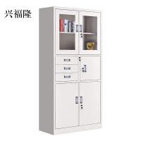 兴福隆钢制办公文件柜铁皮柜矮柜资料密码带锁凭证档案员工储物更衣柜