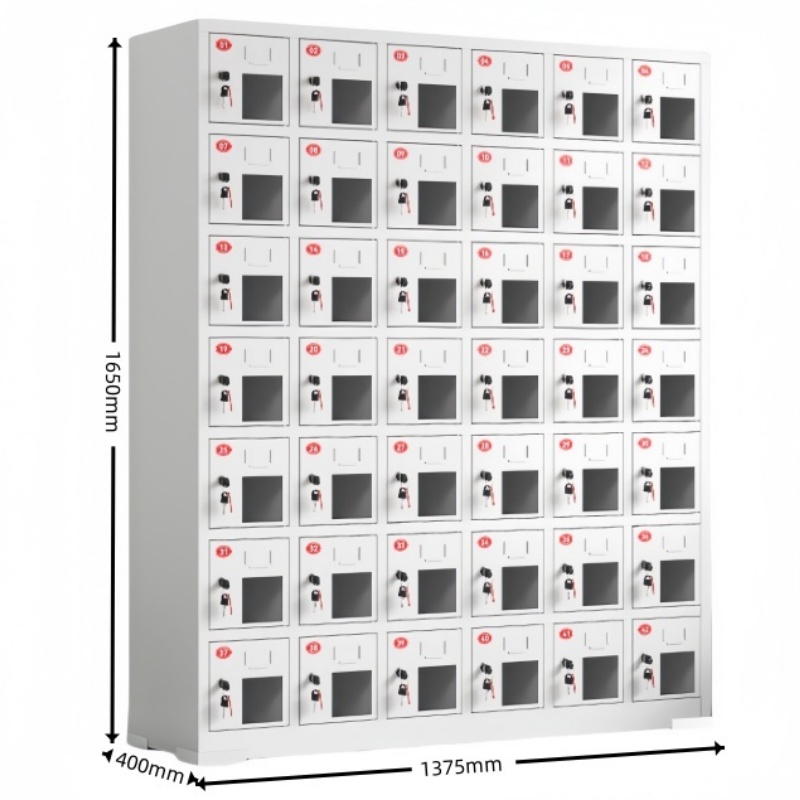 攸形工具充电柜42门1375*400*1650mm台高清大图