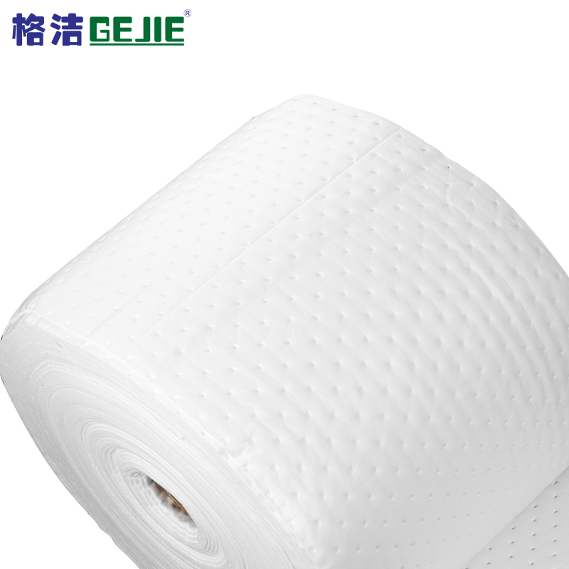 格洁 912040 油类卷状吸液棉 40cm×50m×4mm×1卷/箱 带撕裂线 白色 吸油卷吸油棉防泄漏吸附材料