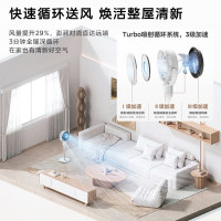 美的(Midea)空气循环扇直流变频电风扇家用风扇立式落地扇遥控定时换气扇轻音节能电扇除菌净化可选 FGD24UZR