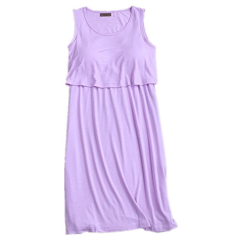 迪鲁奥(DILUAO)莫代尔孕妇睡裙怀孕期春夏外穿背心哺乳裙子产后月子服喂奶衣睡衣图片