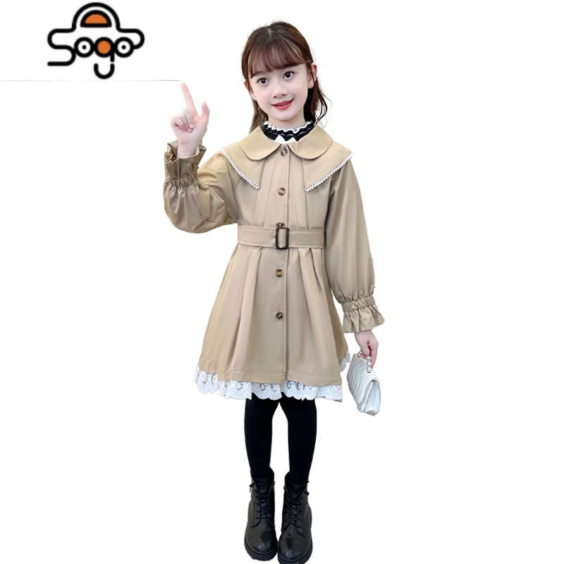 女童秋装炸街外套儿童衣服春秋中大童春秋款风衣时髦洋气初秋童装七色