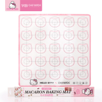 学厨 27*27cm马卡龙硅胶垫 HELLO KITTY 烘焙工具 防滑案板硅胶面板擀面垫 揉面垫 和面垫 KT7053