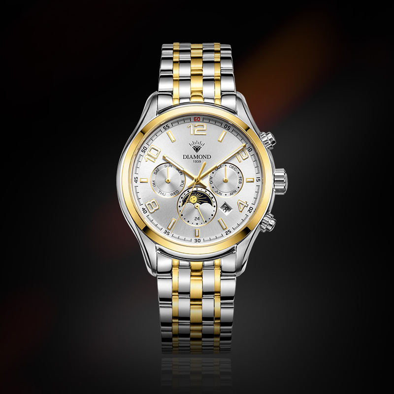 上海钻石牌diamond手表沙漏系列男自动机械表运动时尚多功能夜光防水