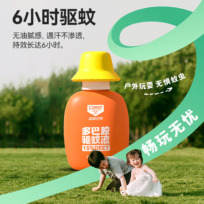 森林地带 多巴胺驱蚊帽系列 驱蚊液75ml(15%避蚊胺有香)高清大图