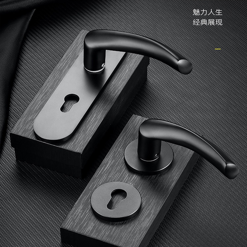 理线家室内静音木门锁磁吸卧室卫生间实木房门把手通用型锁具