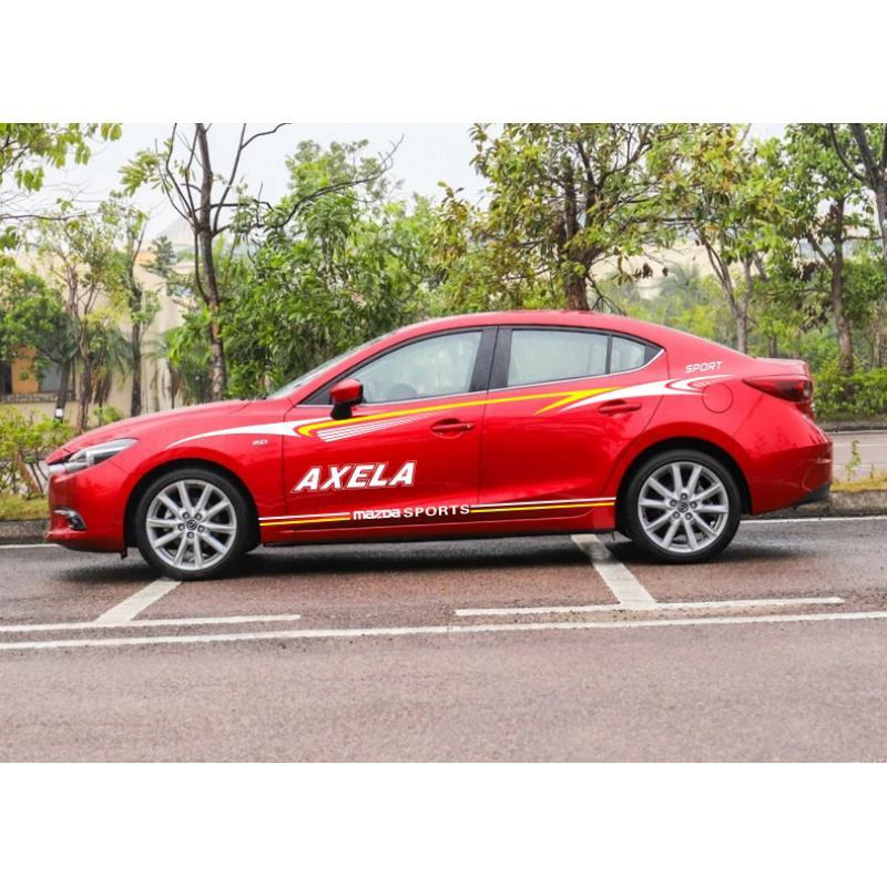 耐泽汽车贴纸马自达车贴适用马自达3昂克赛拉车贴拉花车身彩条阿特兹车身腰线贴纸改装马6车贴材质 D款 白色 黄色 价格图片品牌报价 苏宁易购欣 盛汽车用品专营店