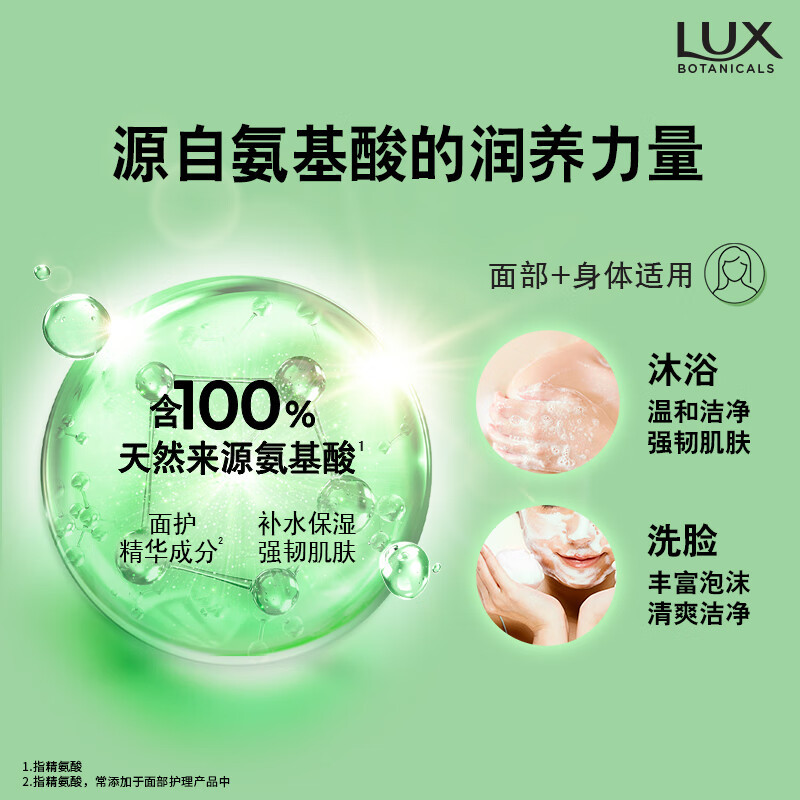 力士(LUX)氨基酸净澈水晶皂蜜桃95gx2+葡萄95g